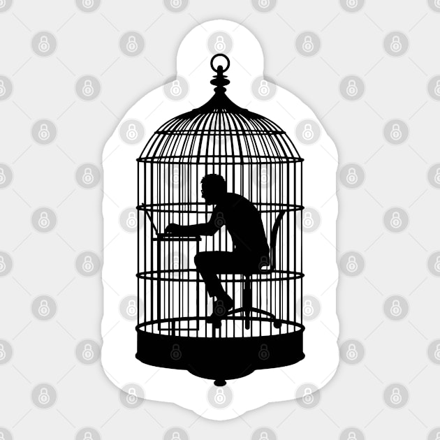 Hamster wheel working man in the cage Sticker by ShirtyLife